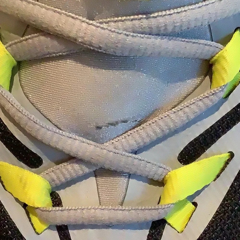 Nike: Basketball SHOES - Gray/Black/Neon Yellow - Future Court 2 Size 3.5Y